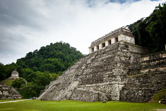 Mayan ruins in the site of Palenque, Mexico.