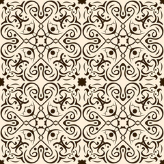 seamless pattern abstract brown ornament