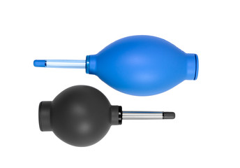 Blue and gray rubber air blower pump dust cleaner
