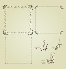 vector set: calligraphic design elements and page decoration