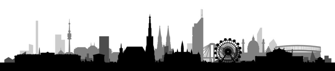 Wien Skyline - obrazy, fototapety, plakaty