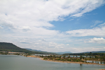 Obraz premium Two colour river, Khongjiam, Ubonratchathani, Thailand