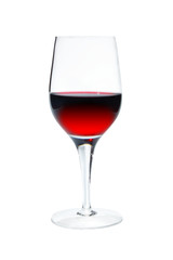 Wineglass on white background