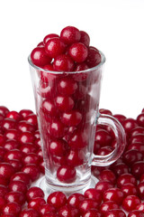 cherries in a glass