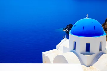 Poster Church with sea view, Oia, Santorini