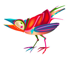 fun colorful bird