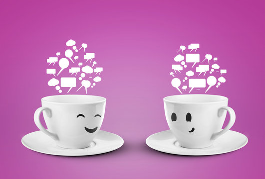 two happy smileys cups