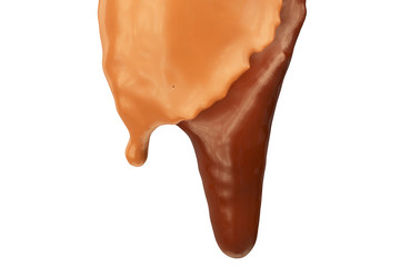 caramel and chocolate drop