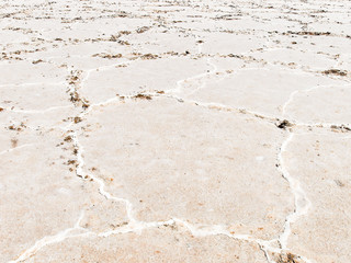 Close-up of salt flats