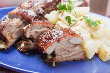 Roasted veal ribs