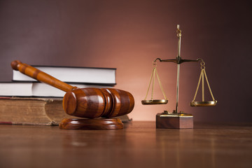  Theme of law and justice with ambient light 