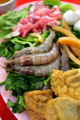 Traditional oriental steamboat ..