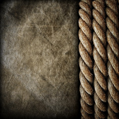 old sailcloth with rope