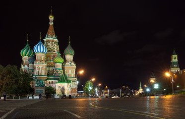 Obraz premium Red Square in night. Moscow, Russia