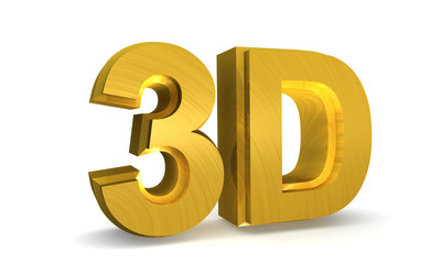 Shining gold 3D