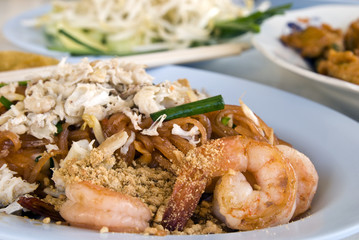 Shrimp and crap Pad Thai