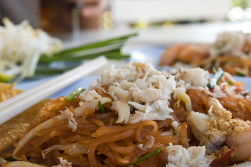 Shrimp and crap Pad Thai