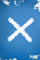 Weißes X