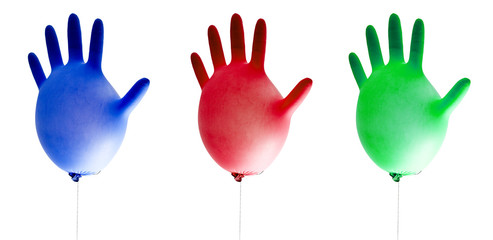 Fototapeta premium balloons cleaning gloves