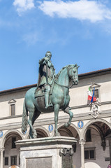 Obraz premium Statue of Ferdinando I de Medici in Florence, Italy