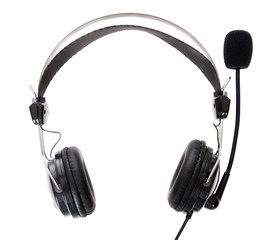 Headset on white background