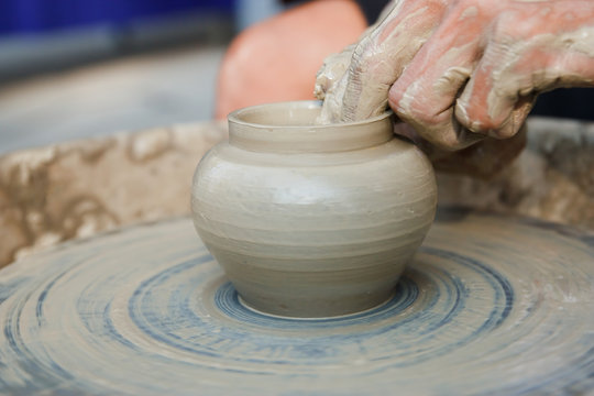 potter on the potters wheel .