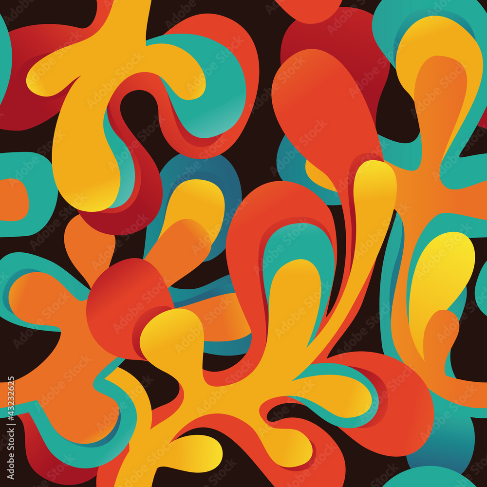 Poster abstract seamless pattern with splash