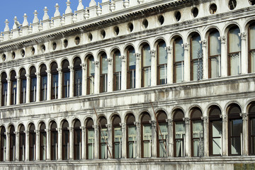 A fragment of the building of the Old Procuratie in Venice