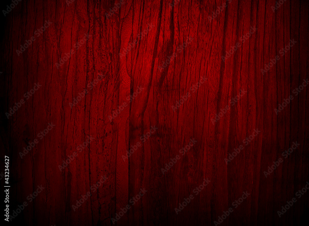 Wall mural red wooden background