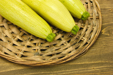 squash on wooden table close-up