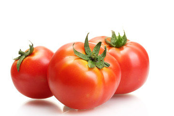 tomatoes isolated on white