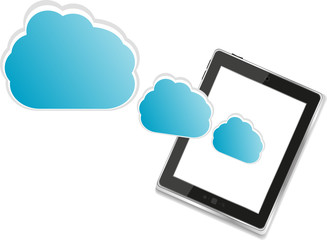 Cloud-computing connection on the digital tablet pc