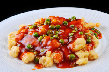 chicken with red sauce