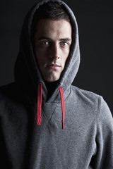 Young Male in Hooded Top