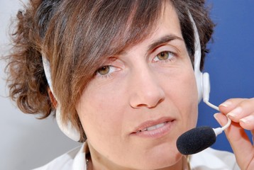 call center,operator woman