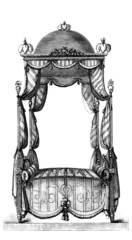 Four-Poster Bed - Lit à Baldaquin - 17th century © Erica Guilane-Nachez