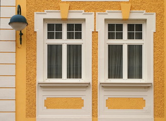 Renovierte Hausfassade