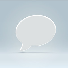 White plastic conference balloons icon