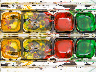 dirty paint on a white background