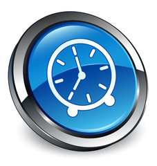 "Alarm clock" icon blue button