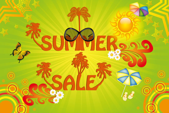 Colorful summer sale template