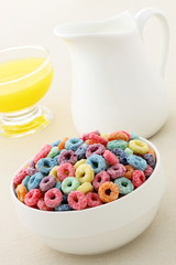 kids delicious and nutritious cereal loops or fruit cereal