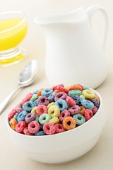 kids delicious and nutritious cereal loops or fruit cereal