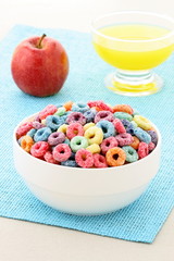kids delicious and nutritious cereal loops or fruit cereal