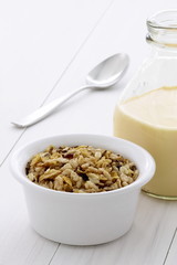 Delicious and healthy muesli or granola