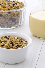 Delicious and healthy muesli or granola