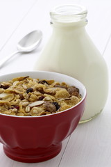 Delicious and healthy muesli or granola