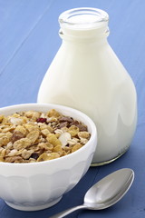 Delicious and healthy muesli or granola