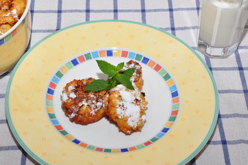 Cottage cheese donuts with sugar