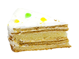 cake on a white background